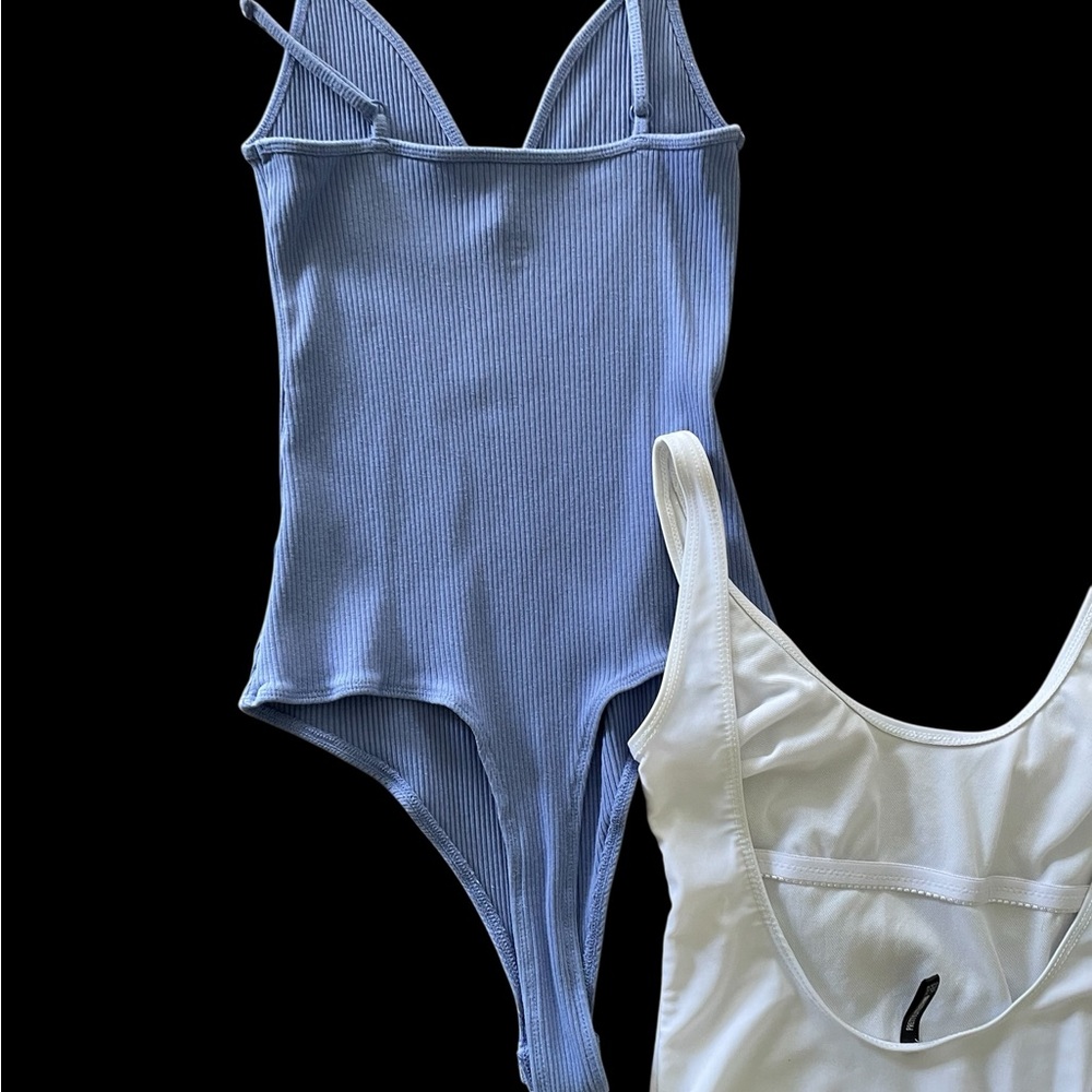 2 Bodysuits ME TO WE and PRETTY LITTLE THING - Blue and White - Picture 5 of 9